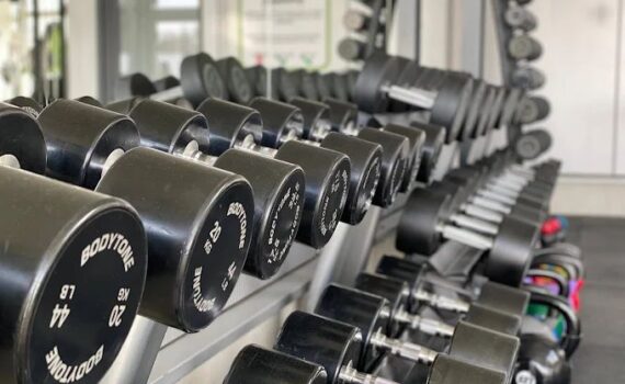 Kurzhanteln bis 55 kg im Vitadrom Reken.